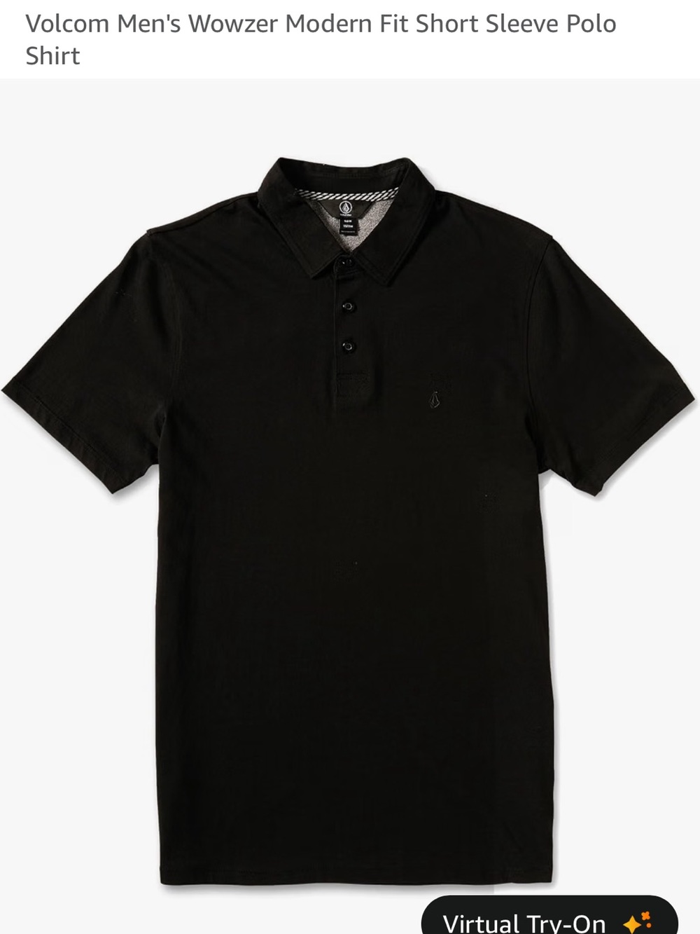 Volcom Black Short Sleeve Polo Shirt